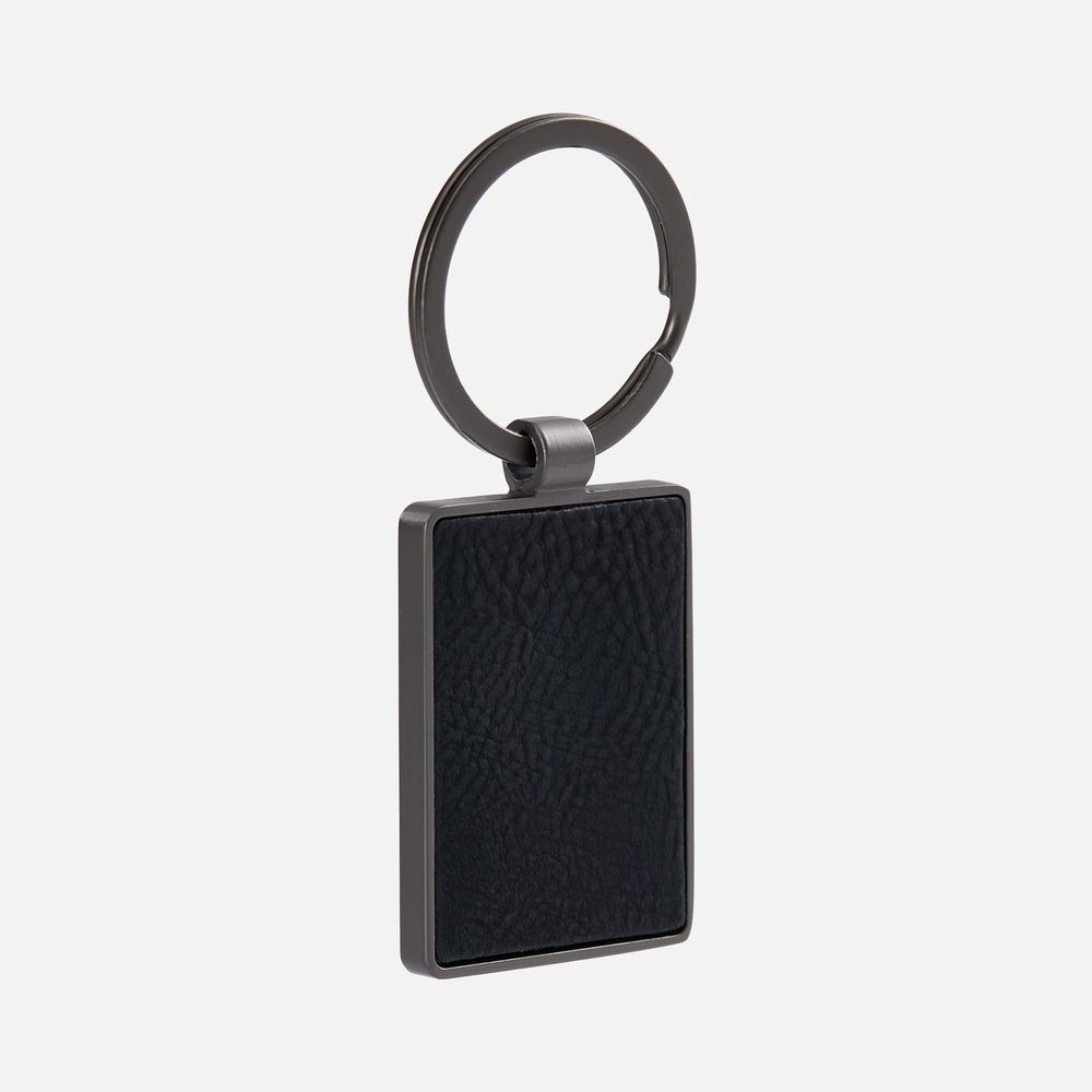 Брелок Gun Metal Leather Rectangle